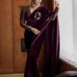 Lakshmi Nakshathra Instagram - “Saree diaries: where every drape tells a story.” Saree @hafsaaddotcom 📸. @wed_fort Retouch @ajmaltorres Muah @sindhu_valsan Jwlry @sreshta_jewels Styling @stylewithandriya #lakshminakshathra