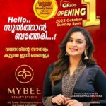 Lakshmi Nakshathra Instagram - Hello Sulathan Bathery !! ❤️ See you tomorrow for the Grand opening of @mybee_beautystudio @ 5 Pm 🤗❤️ #lakshminakshathra @make_more_media_