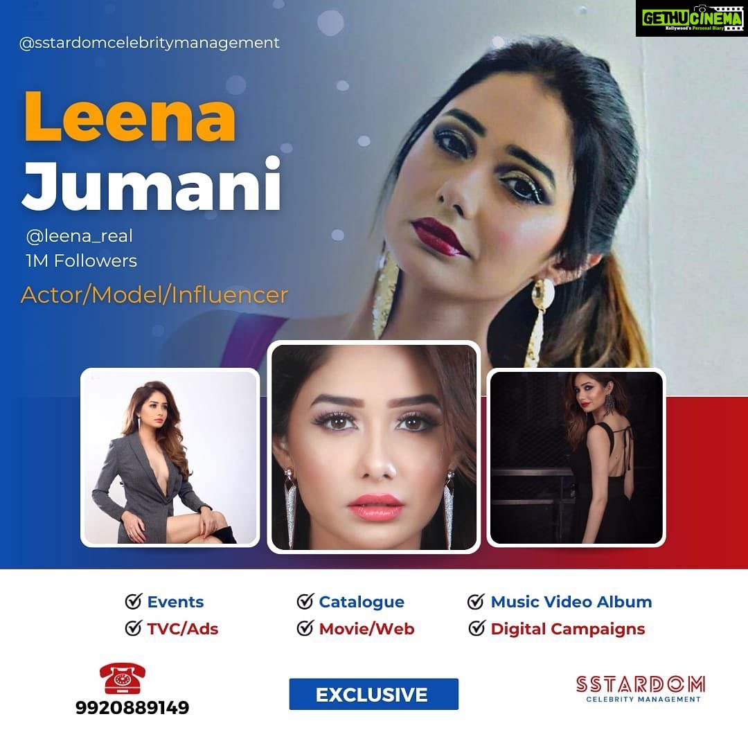 Leena Jumani Instagram - Leena Jumani is an Indian actress and model. ❤️ T.v show Kum kum Bhagya Punar vivaah Bandini Choti si zindagi Ganga ki dheej, And many more Series Maaya2 Bisaat- khel shatranj ka Client no 7 Films Hey Kem chho London Himmatwala Guilt 2 She is exclusive with @sstardomcelebritymanagement For any business inquiry contact us on payalrai1303@gmail.com Available for events and appearances and social media campaigns. 🦋 #stardomcelebritymanagement #celebritymanagement #celebritymanager #artistsoninstagram Mumbai, Maharashtra