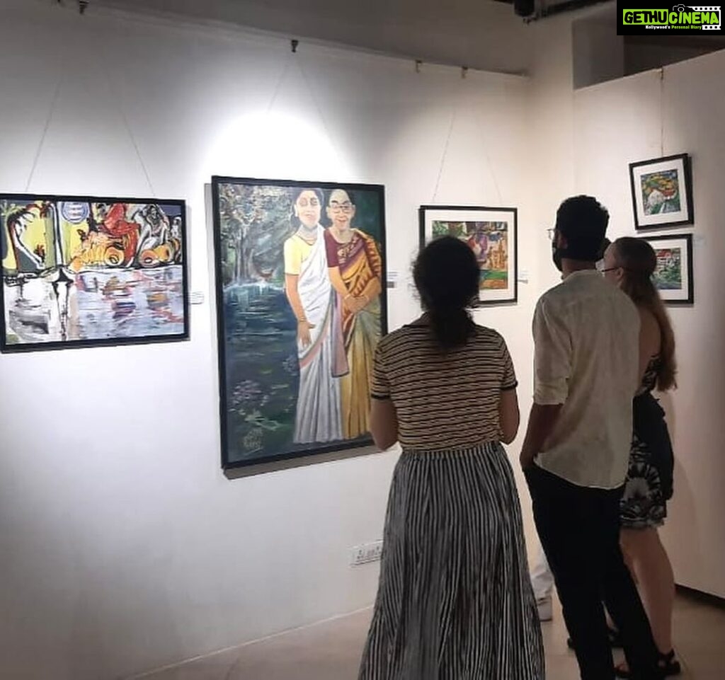 Leslie Tripathy Instagram - Congratulations @rohini_bhatia_singh her paintings / Artwork being exhibited at LOKAYATA ART GALLERY, New Delhi. Located at No. 1 Haus Khas Village. Do visit and see the beautiful artworks. Today, November 5th is the last day to see beautiful paintings of artists at the My friend Rohini Bhatia Singh along with six other artists from across India are exhibiting their artworks between Nov. 2-5th. View works by: Malyadri K. Vijaya Chandrababu M Sujata Arun Pawar Madhushree Thrirani Shreela Nitin Gokarn Deepthi Shenoy Same as last time. @rohini_bhatia_singh Lokayata Art Gallery New Delhi Abstract Art #artexhibition #paintingexhibition Lokayata Art Gallery, Hauz Khaz