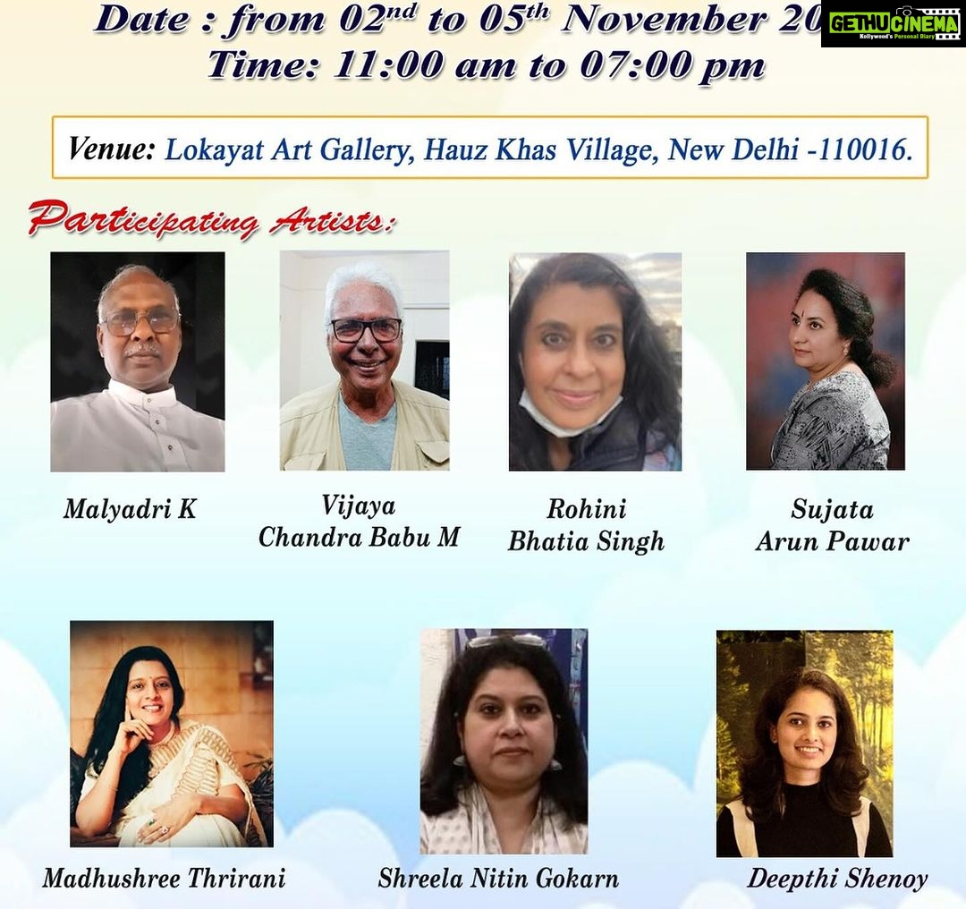 Leslie Tripathy Instagram - Congratulations @rohini_bhatia_singh her paintings / Artwork being exhibited at LOKAYATA ART GALLERY, New Delhi. Located at No. 1 Haus Khas Village. Do visit and see the beautiful artworks. Today, November 5th is the last day to see beautiful paintings of artists at the My friend Rohini Bhatia Singh along with six other artists from across India are exhibiting their artworks between Nov. 2-5th. View works by: Malyadri K. Vijaya Chandrababu M Sujata Arun Pawar Madhushree Thrirani Shreela Nitin Gokarn Deepthi Shenoy Same as last time. @rohini_bhatia_singh Lokayata Art Gallery New Delhi Abstract Art #artexhibition #paintingexhibition Lokayata Art Gallery, Hauz Khaz