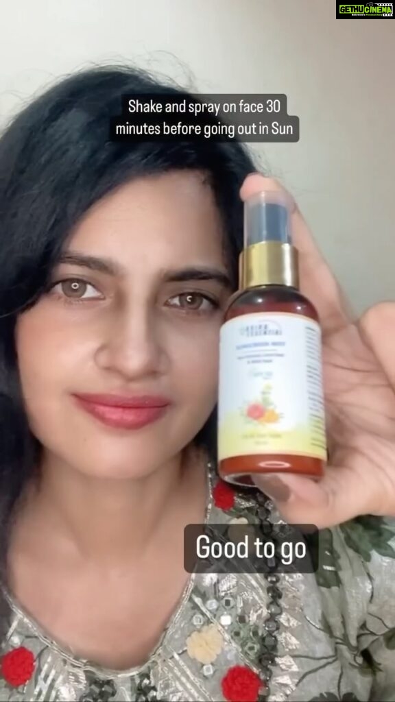 Leslie Tripathy Instagram - @avira_essentials Avira essential sunscreen mist With SPF50 PA++ Suitable for all skin types Shake and spray on face 30 minutes before going out in sun Good to go #easytouse #sunscreen #avira