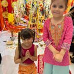 Lisa Ray Instagram - Maha Navami was just so warm, delicious, colorful and fun. We love Ma Durga. We love celebrating Pujo every year since we were very young. Thank you to our friends @sachindubai and @nandinisendubai for inviting us ❤️ Happy Vijayadashami everyone! Shubho Bijoya Dashami! Happy Dussehra!