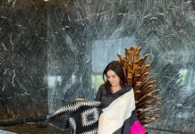 Lisa Ray Instagram - S A R I L O V E MUH @blushed_by_nupur Sari @shivampanwarofficial Location @hyattregencydehradun for @dehradunliteraturefestival Hyatt Regency Dehradun
