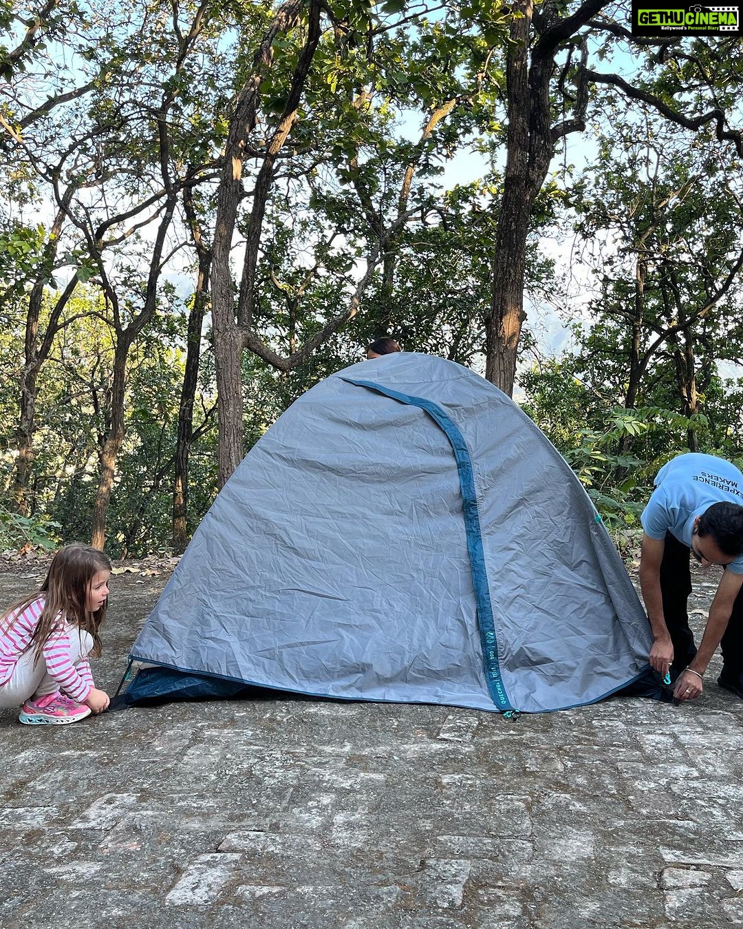 Lisa Ray Instagram - We had the most special pahadi experience riding through a canopy of Sal trees in Malsi forest organised by @hyattregencydehradun I grew up roaming in the woods and I believe the most essential legacy that can be left to the next generation is a deep reverence for nature. Thank you @hyattregencydehradun for making Sufi and Soleil’s day! By the way, the Sal tree is believed to be the “House of the Tribal Goddess” and is valued as a holy tree 🌳 Malsi Dear Park, Dehradun