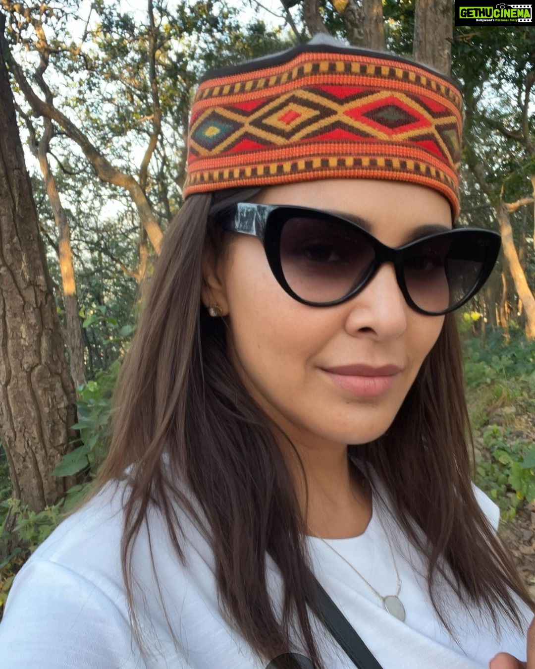 Lisa Ray Instagram - We had the most special pahadi experience riding through a canopy of Sal trees in Malsi forest organised by @hyattregencydehradun I grew up roaming in the woods and I believe the most essential legacy that can be left to the next generation is a deep reverence for nature. Thank you @hyattregencydehradun for making Sufi and Soleil’s day! By the way, the Sal tree is believed to be the “House of the Tribal Goddess” and is valued as a holy tree 🌳 Malsi Dear Park, Dehradun