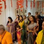 Lisa Ray Instagram - Maha Navami was just so warm, delicious, colorful and fun. We love Ma Durga. We love celebrating Pujo every year since we were very young. Thank you to our friends @sachindubai and @nandinisendubai for inviting us ❤️ Happy Vijayadashami everyone! Shubho Bijoya Dashami! Happy Dussehra!
