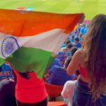Lopamudra Raut Instagram – Bled blue when we played green ! The most iconic match each time, India vs Pakistan !! 🇮🇳🇵🇰 #worldcup #cricket #indvspak #indiavspakistan #cricketworldcup2023 Narendra Modi Stadium – Ahmedabad