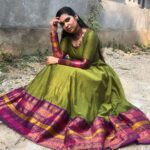 M.M. Manasi Instagram - Loved wearing this outfit by @_kalamkari_____ And I had to use this audio… tripping on this audio😍😎🙈 #outfit #outfitdeets #custommade Hyderabad