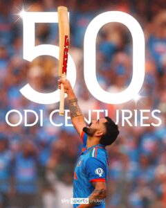 M. Sasikumar Instagram - World Record 50th  ODI century #viratkohli 
#congrats 👍 #india 
#INDvsNZ 
#tendulkar