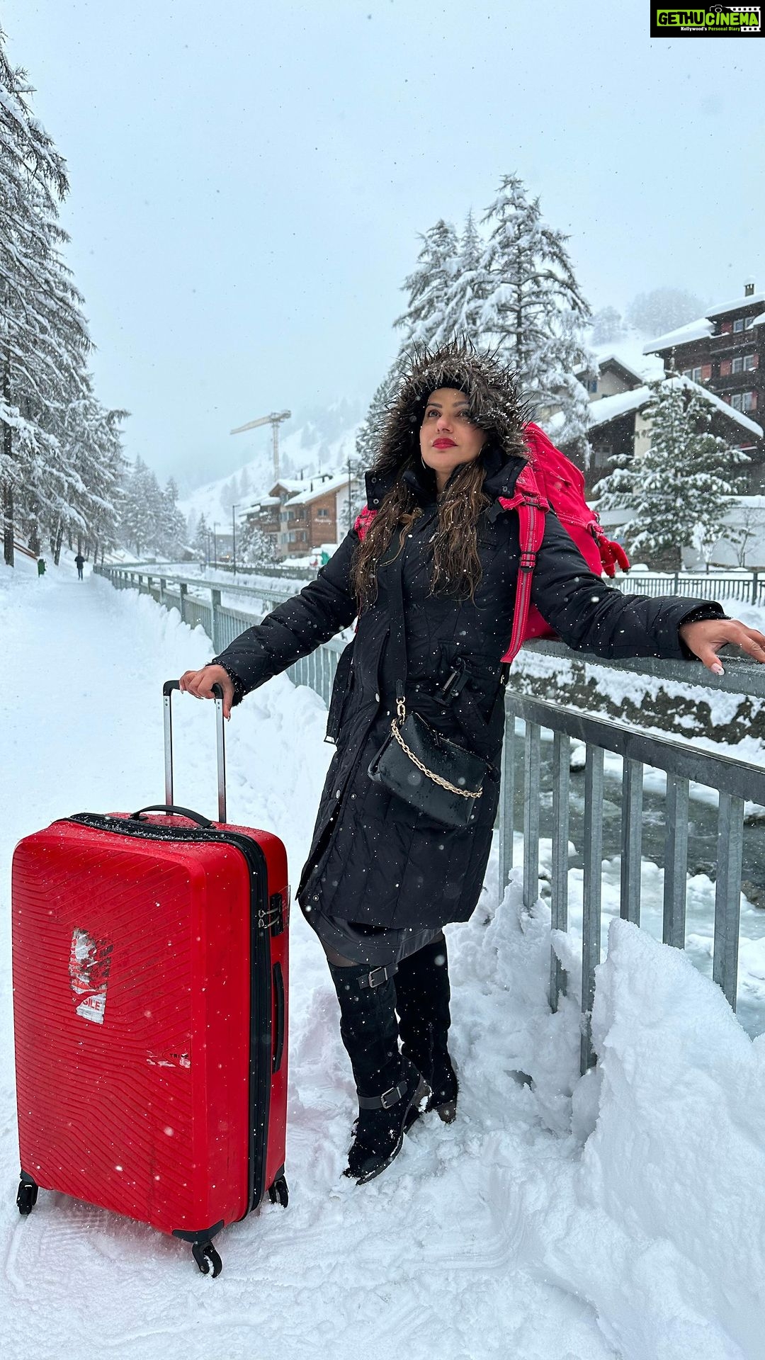 Madhu Sharma Instagram - Heavy snowfall..avalanche…all trains cancelled…. No hotel… no place to stay…badly stuck in Zermatt….check on my YouTube channel “The world of madhu sharma” #snow #snowfall #avelanche #zermatt #hotels #soldout Zermatt,Switzerland