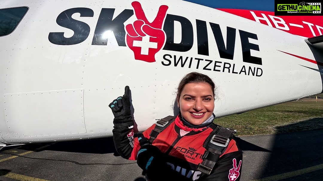Madhu Sharma Instagram - Skydiving is an exhilarating and unforgettable experience that is difficult to put into words. As you ascend to your jump altitude, your heart races with anticipation and nerves. Once you reach the jump altitude, you take a deep breath and leap out of the plane. In the first few seconds, you will feel a rush of wind as you plummet towards the earth. The sensation of free-fall is indescribable; you feel weightless and the wind rushing past you at an incredible speed. You may also experience a feeling of absolute freedom and a sense of being completely alive. After around 45-60 seconds of free-fall, your parachute is deployed, and you suddenly slow down, allowing you to take in the stunning views around you. The feeling of being suspended in the air, thousands of feet above the ground, is breathtaking. As you float back to earth, you may feel a sense of tranquility and peacefulness. The experience of skydiving can be described as a rush of adrenaline mixed with a deep sense of calm and appreciation for the beauty of the world around you. Overall, skydiving is an extraordinary experience that combines intense excitement, breathtaking views, and a sense of freedom and peace. It is truly an experience like no other.
