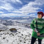 Madhu Sharma Instagram - One of the most striking features of Ladakh in winter is the way the snow transforms the landscape. The mountains are covered in a thick layer of snow, and the valleys and hills are blanketed in a pristine white that contrasts beautifully with the clear blue sky. The snow also creates intricate patterns and formations on the mountainsides, making for a stunning sight. Ladakh, India