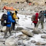 Madhu Sharma Instagram - Campsite - 1 ⛺️… TSOMO PALDAR CHADAR TREK… Do you want to share my experience… go check out my YouTube channel “The world of Madhu Sharma” #chaddartrek2023 #leh #ladakh #trekking #trek #frozenriver #zanskar #explore #explorepage #exploring #exploringindia #mounains #river #snow #snowfall❄️ Zanskar River