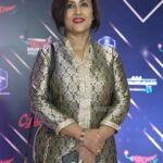 Madhushree Instagram – The absolute Nightingale and one of the esteemed Jury members @madhushreemusic ji at @mirchiplus #MirchiMusicAwards . ❤💚❤💚❤💚
. 
. 
. 
#madhushreebhattacharya #madhushree #awardceremony #grandjury #mallipoo #MadhushreeSingsMallipoo Taj Hotel, Mumbai