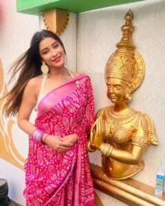 Madhuurima Instagram - Wish u all a very happy Bijoy dashami😍😍😍😍😍 
#durgapuja #durgapower #naarishakti