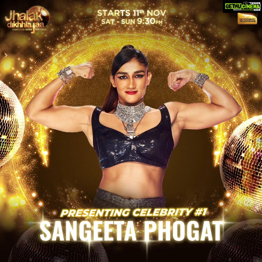 Malaika Arora Instagram - Akhaade se dance floor tak ka tagda safar! Presenting Sangeeta Phogat! Dekhiye 11th Nov se #JhalakDikhhlaJaa, Sat-Sun raat 9:30 sirf #SonyEntertainmentTelevision par. @sangeetaphogat57 @malaikaaroraofficial @farahkhankunder @arshad_warsi #NewShow #JhalakDikhhlaJaaOnSonyTV
