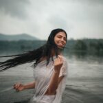 Malavika Mohanan Instagram - The idea of a far far away time has always fascinated me. A simpler time. A purer time. Romanticised thought? Probably. But then I’ve always had a fascination for a utopian scenery. A time when everything was simpler, purer. Raw. Away from the garbs and ornaments, and clutter and noise. Just water and white. 🤍 Shoutout to this incredible team for a shoot where they literally had to get their hands and feet dirty 🤍😅 Thank you for making what was in my head come to life to gracefully 🤍 📸 @bharat_rawail Makeup @makeupbylekha ; Assisted by @makeupartistraga Hair @bbhiral ; Assisted by @prashantkharadi_lalit Styled by @radhikaa2327 @theitembomb