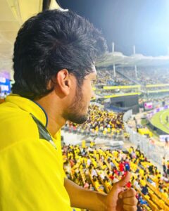 Mani Chandra Instagram - All the best CSK 💛🥳!!!!! 
Missing this match here in chepauk stadium🤷🏻‍♂️
#csk #iplchennai