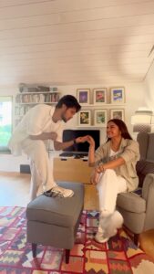 Mani Chandra Instagram - Vibing higher 🤗 Never miss a chance to dance 🔥 #sachitale 🖤 Switzerland