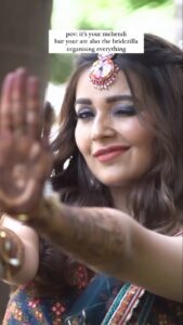 Mansi Srivastava Instagram - Special message for All to be #brides : 

I  remember being a BRIDEZILLA during my entire wedding . 
And at the bridal entry / bridal walk totally forgot i should try and be in the moment and enjoy the walk instead i was still looking for All arrangements being done properly and if people were fine and had eaten or not .. there is a video of me during my bridal walk asking sumone “ khaana khaaya “ 😅😂 
My mind had been set in the default settings of an event organiser for two months before wedding .
So my dear girls who are going to get married very very soon “ahem ahem “ , two close friends getting hitched soonest , just want to request them to enjoy each and every moment and let their hair down for some enjoyment too 😀😘

@shrenuparikhofficial @nehalaxmi_ 🌸🌸🎉🎉