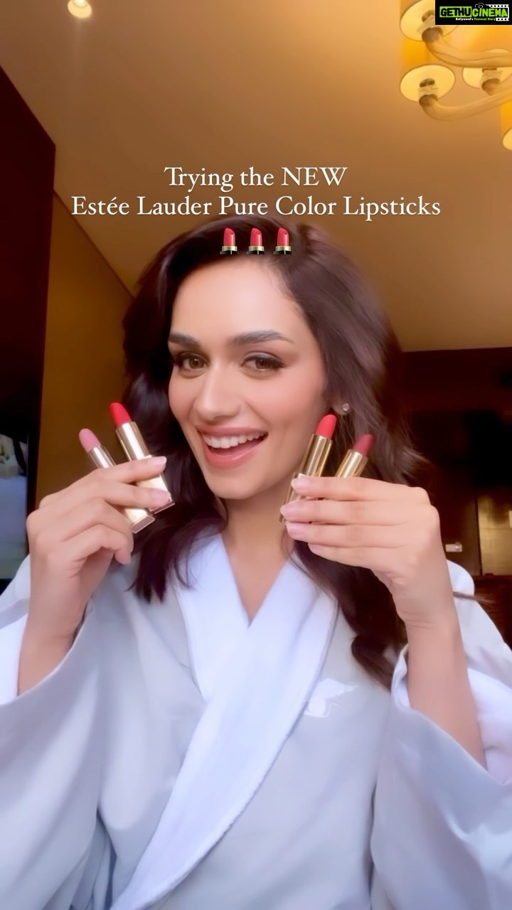Manushi Chhillar Instagram - Welcome to my #PureColor lipstick wonderland! π From fierce reds to flirty pinks and everything in between, #PureColor has 30 high-performance shades in #creme and #matte finishes for every mood and occasion that can last for 10 hours! π Discover your new go-to lip color and #LeaveYourMark π #EsteeLauder #EsteeLauderIndia #EsteeGlobalBrandAmbassador