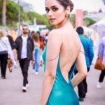 Manushi Chhillar Instagram - Just a normal day at #Cannes 👗👗👗 Outfit - @galvanlondon HMU - @gpkritikos Earrings - @viangevintage Ring- @bblinggbymeghana Footwear - @giuseppezanotti Bag - @aispi.co x Rosantica Styled by - @sheefajgilani Team - @astha_kothari @sabrinawhite98 @everythingsanch @kanishka.__ Palais des Festivals, Cannes
