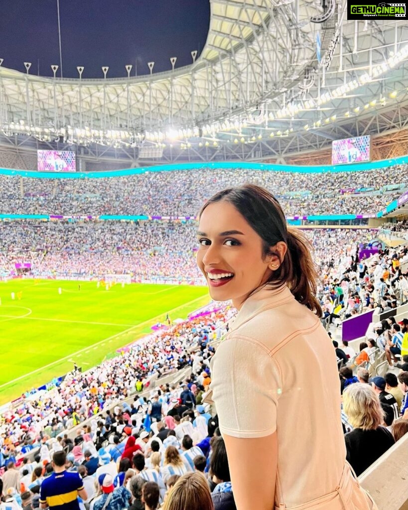Manushi Chhillar Instagram - What a night and what a match!! #fifa #fifaworldcup2022 #argentinavsnetherlands Doha, Qatar