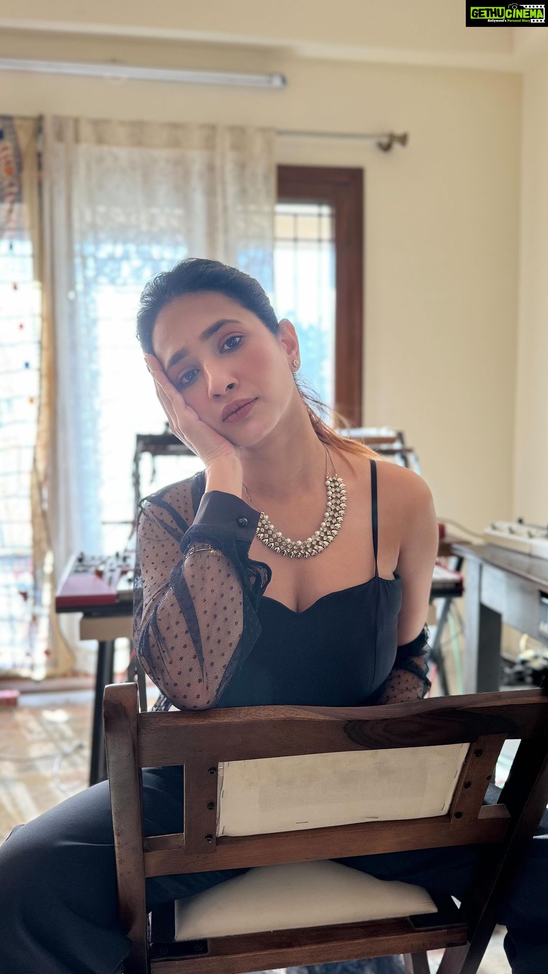 Manvita Kamath Instagram - In my element 🎶 . . . Wearing @missmomo.in Styled by @sowmya.sk Mua @art_by_rekhakarthik