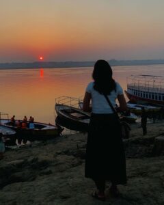 Maulika Patel Instagram - Wanna Go Back 💫 The Buddha mentioned Sarnath as one of the four places of pilgrimage. #blessed ♥️ P.c: @wanderwithaawara 📸 #sarnath #varanasi #buddhism #harhargange #mahadev #peace #places #vibes #love #travel #qualitytime #ilovemyblessedlife💕