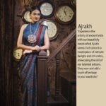 Maulika Patel Instagram - "Unleash the allure of Ajrakh with our breathtaking sarees, designed to mesmerize and elevate your style. Made with utmost precision and care, our Ajrakh sarees are an ode to the rich cultural heritage of India. Model :- @maulikapatel Photography:- @zenithbanker_photography #AjrakhSaree #handloom #artisancrafted #heritagefashion #handicraft #handmade #ajrakh #saree #indianlook #ethnicwear