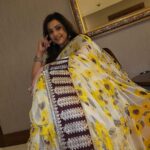 Meena Instagram - 💛 Wrapped in Sunshine: My Yellow Saree Story ☀️ Outfit @maheswari_actress 💛 Maheayyappan label by Maggi #sareelove #yellow #sunshine #loveyourself #ootd #fashion