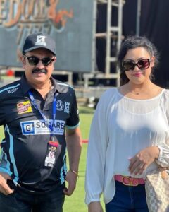 Meena Instagram - First time to @cclt20 which was held at Jodhpur. Pleasant experience with friends 😊

#cricket #ccl2023 #friends #newexperience #funtimes #funwithfamily