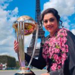 Meena Instagram – 🏆🌟 An immense honour to stand as the very first Indian actor to officially launch and unveil the coveted Cricket World Cup 2023 Trophy. 

@icc @france_cricket @cricketworldcup
Outfit @nischalareddykids
Makeup @madushamakeup

#CricketWorldCup2023 #ProudMoment #HistoricUnveiling #honoured #reels #bts #icc #cricket
