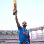 Meena Instagram - 🏏🔥 History in the making! 🎉 Virat Kohli smashes his way into the record books, scoring his 50th century and etching his name as a true legend of the game! 🌟🏆 From chasing down targets to building innings, every century is a masterpiece, and this one is extra special. 🚀 Breaking barriers, setting new standards – that’s the Kohli way! 🙌💯 Cheers to the run machine, the maestro, the record-breaker! 🥳🏏 Your dedication and passion inspire us all. Here’s to many more milestones and victories ahead! 🌈🏆 #KingKohli #CenturyMachine #LegendInTheMaking #RecordBreaker #Virat50thCentury 🎊🔝 #king