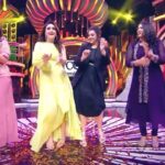 Meena Instagram - 🌟 Your favorite 90's starlets are back to steal the spotlight! 🎥✨ Join us this Sunday for an unforgettable episode of Start Music, featuring your beloved actresses from the 90s, only on Vijay Television. 📺🎶 Get ready to be swept away by nostalgia and their incredible musical talents! 🕺💃 @vijaytelevision Makeup @vijiknr #vijaytelevision #startmusic #90sactress #meenasagar