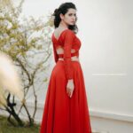 Meenakshi Raveendran Instagram - The cherry blossom🌹🥀🌷 PHOTOGRAPHY : @jishnumurali_ COSTUME : @tiana_designers MAKEUP : @_arya_jithins_makeover Hair : @makeovers_by_anjaly VC : @jiju_k_vijayan Location : @nihararesorts