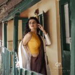 Meenakshi Raveendran Instagram - Kick the pleats of sheer elegance Mua @makeover_by_mufeee Concept and styling @amruthaappu @amal_gop Costume @vogue_designer_studio @zelah.and.i Costume assist @apolloblithe Photo @maplestories__ @cathmediastories @nithinsundher_photography Cinematography @the_oceaneyes_studio @_dytr_