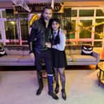 Meera Nandan Instagram - When I decided to be Wednesday on a Saturday #halloweening #suji’s40th #happybirthday #bestie #wednesday #wednesdayaddams #saturdaynight Dubai, United Arab Emirates