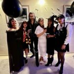 Meera Nandan Instagram - When I decided to be Wednesday on a Saturday #halloweening #suji’s40th #happybirthday #bestie #wednesday #wednesdayaddams #saturdaynight Dubai, United Arab Emirates