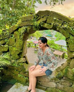 Meera Nandan Instagram - The joy of embracing nature 🤍

#bali #letsgobali #onlylove #naturelove #travel #instagood #laughter #allheart #positivevibes #tuesday #waterfalls #frame