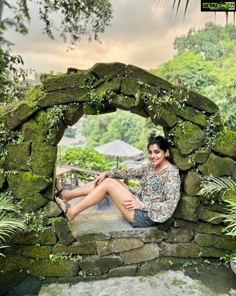 Meera Nandan Instagram - The joy of embracing nature 🤍 #bali #letsgobali #onlylove #naturelove #travel #instagood #laughter #allheart #positivevibes #tuesday #waterfalls #frame The Mooi Bali