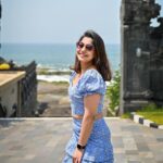 Meera Nandan Instagram - Basking in the glory of Bali 💙 #bali #letsgobali #happyme #onlylove #travelgram #instagood #positivevibes #happiness #allheart #balitemples Tanalot Temple - Bali