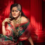 Megha Chakraborty Instagram – NAVRATRI DAY 6 featuring @chakrabortymegha as the Modern Indian Goddess where she represents the color Green💚
.
Shoot Concept & Designed By:- @nehaadhvikmahajan @bridalsbynam 
.
💄MUA , Hair & Styling :- 
@nehaadhvikmahajan 
.
Assisted By :- @styleby_vaishnavi
.
🥻Saree :- @neerusindia
.
💍Jewelery :- @sonisapphire 
.
🎥:- @deepak_das_photography @kakali_das_photography
.
#meghachakraborty 
#makeup #ootd #nehaadhvikmahajan #makeupbyme💄 #nammakeovers #bride #to #be #bridal #look #bridalmakeupartist #destinationweddingmakeupartist #weddingmakeup #hair #hairstyling #nammakeovers #bollywood #television #makeupartist #mumbai #traveller #all #over #the #globe