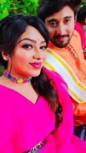 Meghashree Instagram - With hero......😜🧿
@thebhuvisatya
.
.
Outfit:@soulcouture_clothing