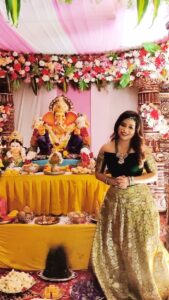 Meghashree Instagram - Happy gowri Ganesha fastival ♥️🧿
.
.
#punyavathiserial #gowriganeshafestival #celebration #viralvideos