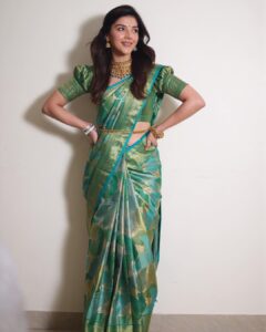 Mehrene Kaur Pirzada Instagram - “You.” and just like that, the greatest poem was written, in one word. Saree @maangalya @getstyledbyprisa @kushalsfashionjewellery @impriyankasahajananda