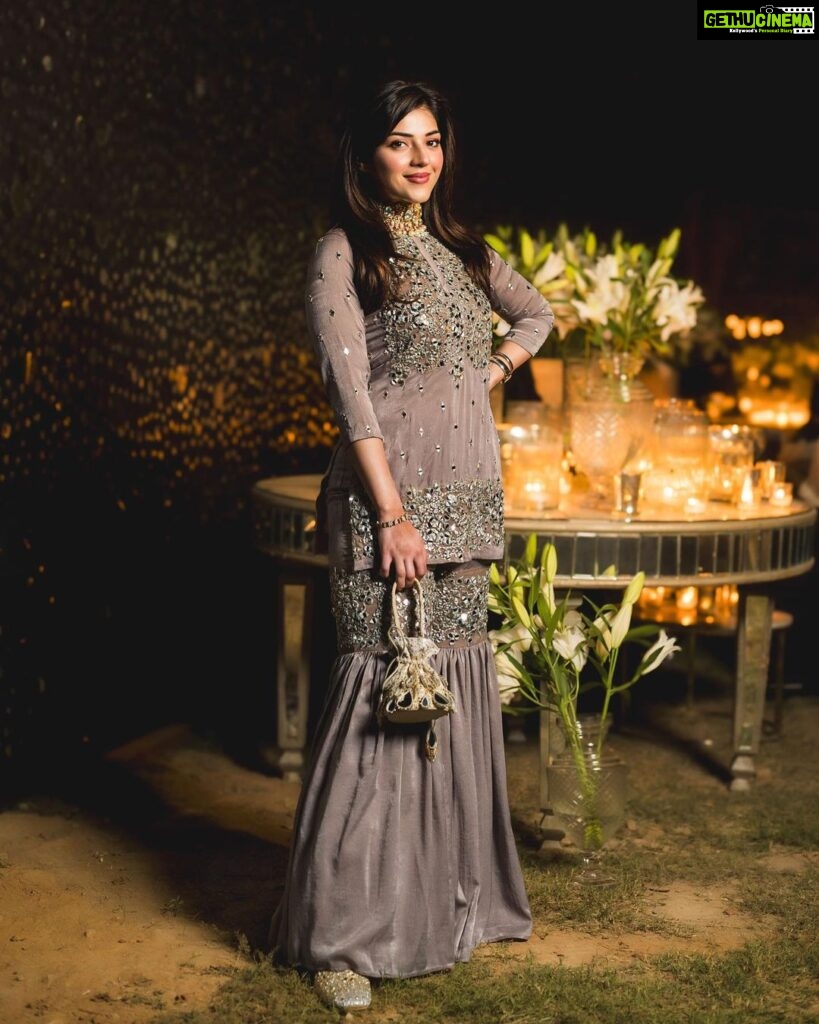 Mehrene Kaur Pirzada Instagram - ✨ 💫 A beautiful sparkly evening to celebrate @abhinavmishra_ @thehouseoframbhajos @needledust @quirkbrandconsulting