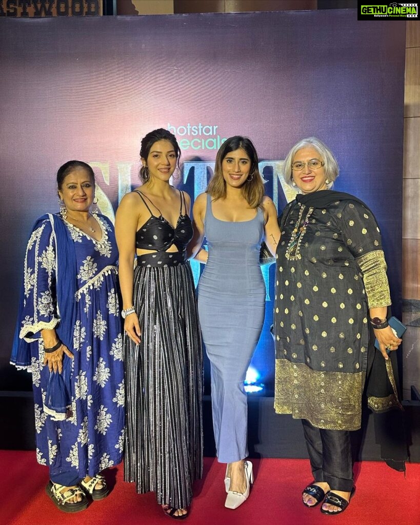 Mehrene Kaur Pirzada Instagram - My happy day 😍🥰 #SultanOfDelhi Screening in Mumbai last evening 🤩 Styling @6shweta Wearing @sunandiniofficial Hair @swapnildiwakar_hair
