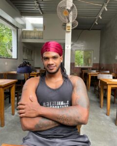 Michael Ajay Instagram - First Nomination week at Big Boss Kannada and Mike worked it with style in a Durag! (Swipe) 
The Durag is a grooming practice in Black American culture to avoid frizzy dreads and also as a style accessory. What do you think about this look?! 💪🏾😎

#michaelajay #fitnessmodel  #durag #bigbosskannadaseason10  #bigbosskannada #teammike